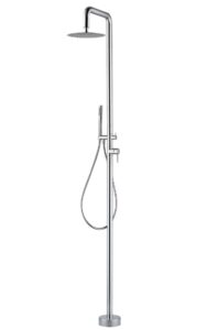 Douche extérieure monocommande série Florida en acier inoxydable