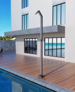 Douche extérieure monobloc en acier inoxydable série Niagara