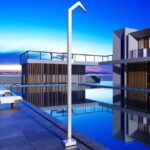 Douche extérieure monobloc en acier inoxydable série Niagara