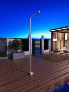 Douche extérieure monobloc en acier inoxydable série Texas